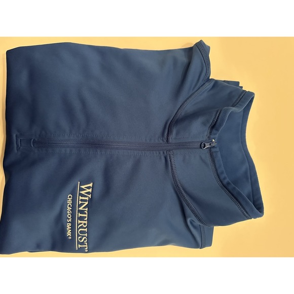 The North Face Men's Medium Chicago Sky Wintrust Bank Blue Quarter Zip - Picture 11 of 11